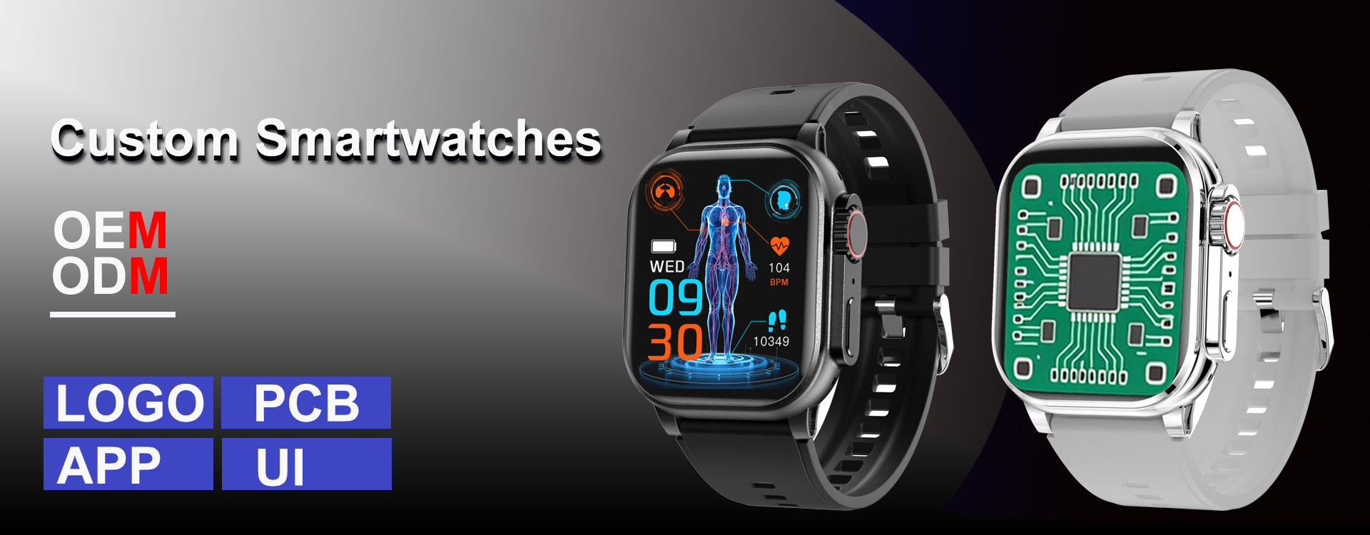 Custom Smartwatches for Women & Men with Company Logo