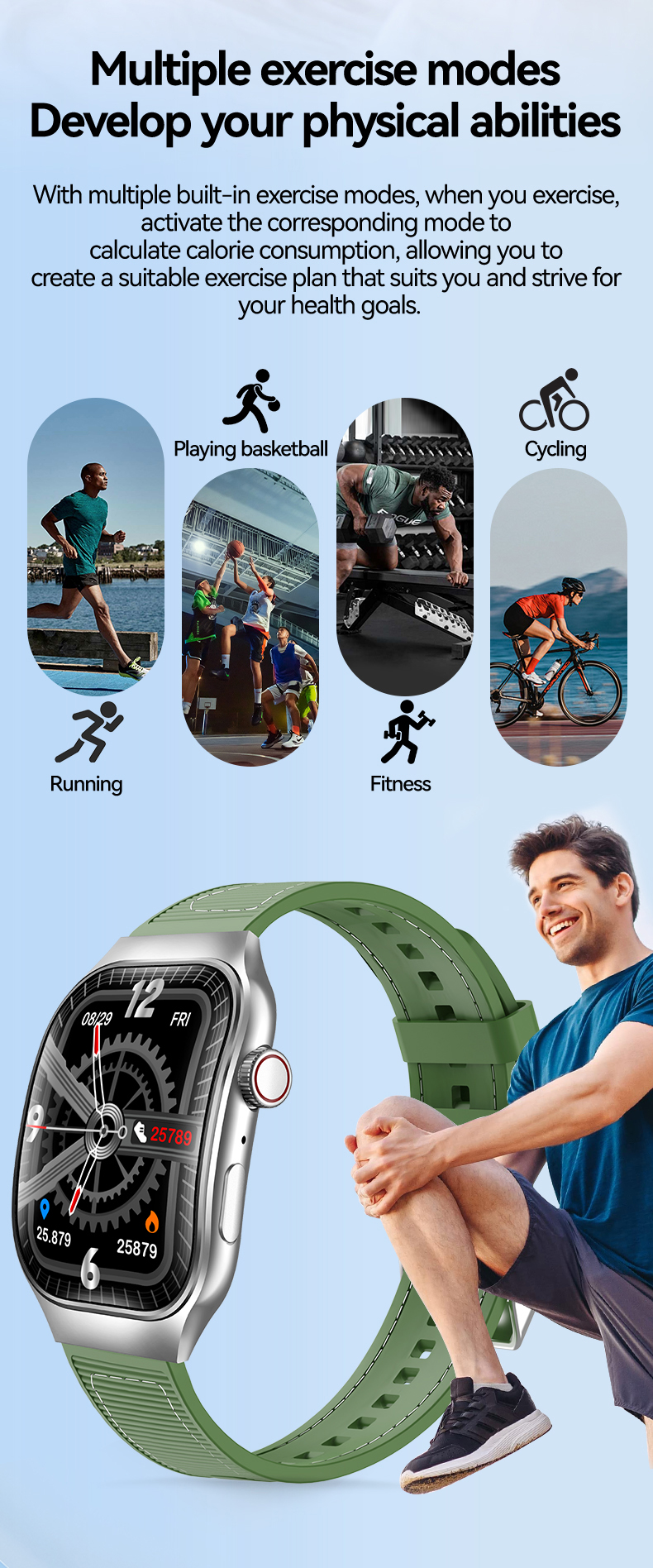 Men custom smart watches with logo