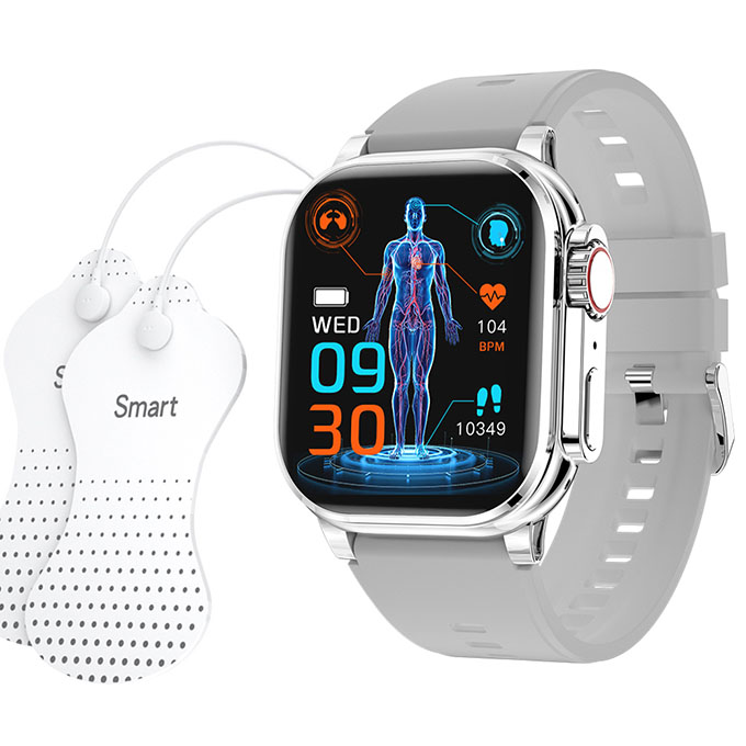 Smartwatch with bio-monitoring & electro-massage