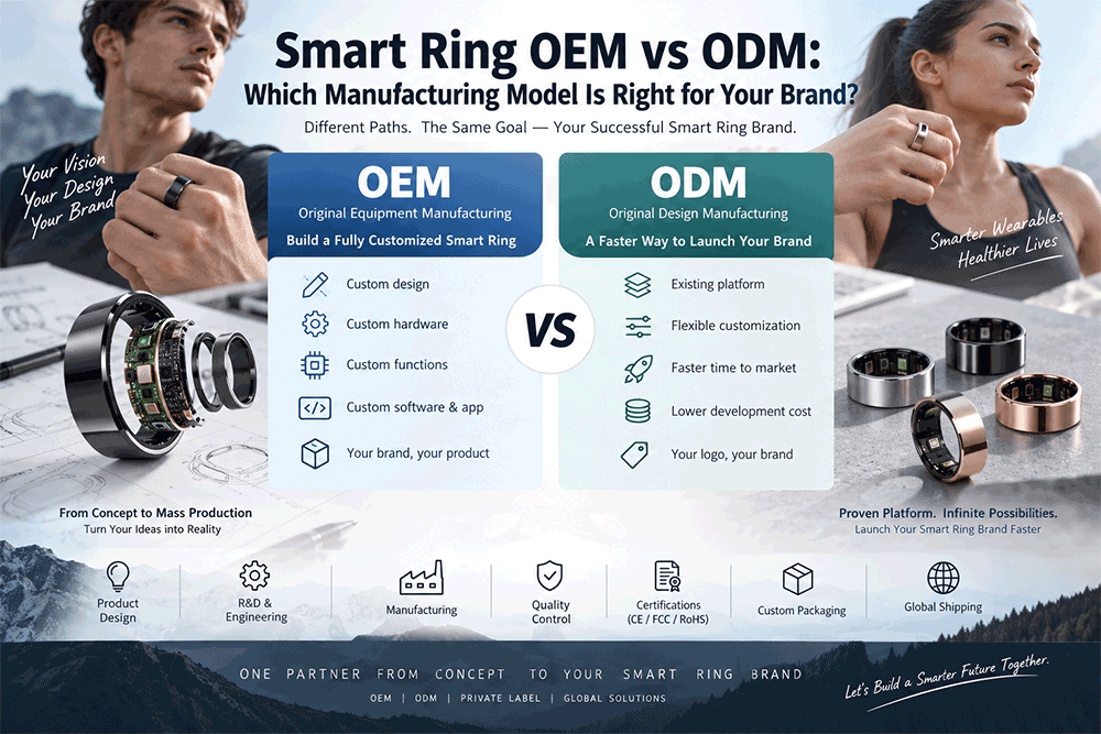 Smart Ring OEM vs ODM: Which Manufacturing Model Is Right for Your Brand? Smart Ring OEM vs ODM: Which Manufacturing Model Is Right for Your Brand?